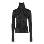 DES Phemmes Glittrig Turtleneck Black, Dam