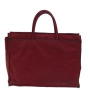 Prada Vintage Pre-owned Nylon handvskor Red, Dam