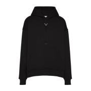 Valentino Garavani Svart Sweatshirt Aw24 Herrmode Black, Herr