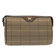 Burberry Vintage Pre-owned Canvas kuvertvskor Beige, Dam