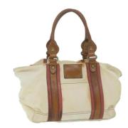 Burberry Vintage Pre-owned Canvas handvskor Beige, Dam