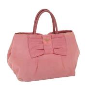 Prada Vintage Pre-owned Nylon handvskor Pink, Dam