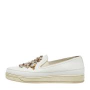 Prada Vintage Pre-owned Laeder sneakers White, Dam