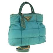 Prada Vintage Pre-owned Nylon prada-vskor Blue, Dam