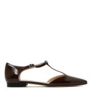 P.a.r.o.s.h. Bruna Platta Skor Elegant Stil Brown, Dam