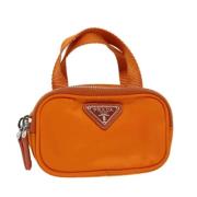 Prada Vintage Pre-owned Nylon necessrer Orange, Dam