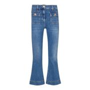 Liu Jo Stiliga Cropped Jeans för Kvinnor Blue, Dam