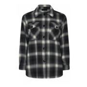 C.Ro Oversize Skjorta Blazer Check Black, Dam