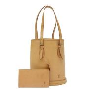 Louis Vuitton Vintage Pre-owned Laeder axelremsvskor Beige, Dam