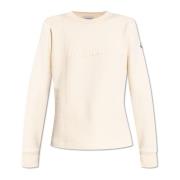 Moncler Sweatshirt med logotyp Beige, Dam