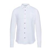 Alpha Studio Vit Linne Button-Up Skjorta Kvinnor White, Herr