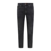 7 For All Mankind Slim Fit Jeans - Mörkblå Black, Herr