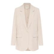 Cream Långärmad Blazer Ancient Scroll Beige, Dam