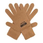 Moschino Handskar med logotyp Beige, Unisex