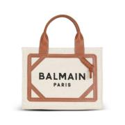 Balmain Liten Shoppingväska Brown, Dam