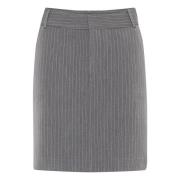 Gestuz Klassisk Pinstripe Kjol Kort Längd Gray, Dam