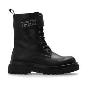 Versace Jeans Couture Svarta Ankelboots för Kvinnor Black, Dam