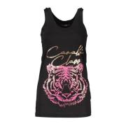 Cavalli Class Stilfullt Tryckt Tanktopp Black, Dam