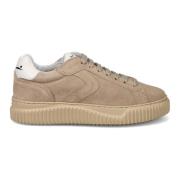 Voile Blanche Beige Tennis Sneakers Vintage Stil Beige, Dam