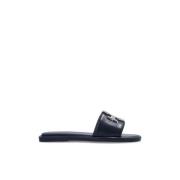 Tory Burch Logo Slides Black, Dam