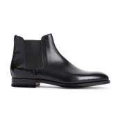 John Lobb Svarta Ankelboots med Texturerade Detaljer Black, Herr