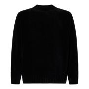 Bonsai Svart Stickad Crew Neck Tröja Black, Herr