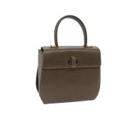 Salvatore Ferragamo Pre-owned Pre-owned Laeder handvskor Beige, Dam