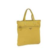 Prada Vintage Pre-owned Nylon prada-vskor Yellow, Dam