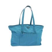 Prada Vintage Pre-owned Nylon prada-vskor Blue, Dam