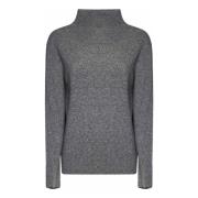 Malo Grå Melange Ull Cashmere Turtleneck Tröja Gray, Dam