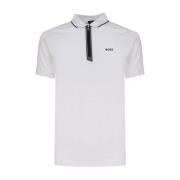 Hugo Boss Vit Polo Skjorta med Dragkedja White, Herr