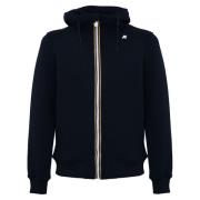 K-Way Blå Zip Hoodie Tröja Blue, Herr