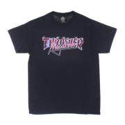 Thrasher Logo Tee Navy Herr T-shirt Blue, Unisex