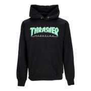 Thrasher Svart/grön Outlined Hoodie Långärmad Black, Unisex