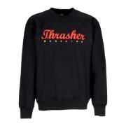 Thrasher Svart Script Crewneck Sweatshirt Black, Unisex