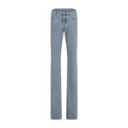 The Attico Blå Stone Washed Denim Jeans Blue, Dam