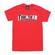 Thrasher Röd Herr Tee Kortärmad T-shirt Red, Unisex