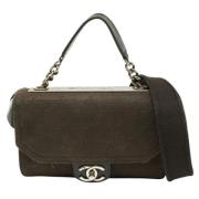 Chanel Vintage Pre-owned Canvas handvskor Black, Dam