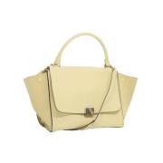 Celine Vintage Pre-owned Laeder handvskor Beige, Dam