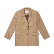 Munthe Pinstripe Blazer med Ficklock Brown, Dam