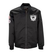 Mitchell & Ness Oakland Raiders Lätt Satin Bomberjacka Black, Herr