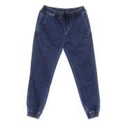 Dolly Noire Denim Jogger Byxor Blå Blue, Herr