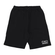 Propaganda Svart Logo Broderi Sweatshorts Black, Herr