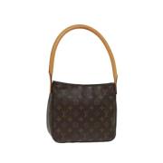 Louis Vuitton Vintage Pre-owned Belagd canvas handvskor Brown, Dam