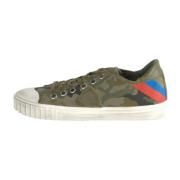 Philippe Model Grön Läder Camo Sneaker Män Green, Herr