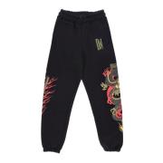 Dolly Noire Drake Sweatpants Svart Fleece Elastisk Black, Herr