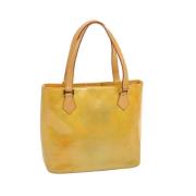 Louis Vuitton Vintage Pre-owned Laeder handvskor Yellow, Dam