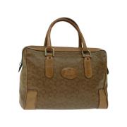 Celine Vintage Pre-owned Canvas handvskor Beige, Dam