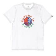 Element Vit Crew Neck T-shirt med Logo White, Herr