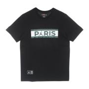 Jordan Paris Saint Germain Wordmark Tee Svart Black, Herr